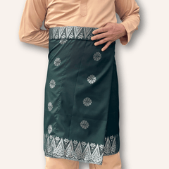 Bunga Tabur Sampin Instant Green Silver Pinggang 26-42 Raya 2026 IN-BUN3