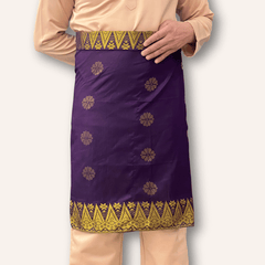 Bunga Tabur Sampin Instant Purple Gold Pinggang 26-42 Raya 2026 IN-BUN7