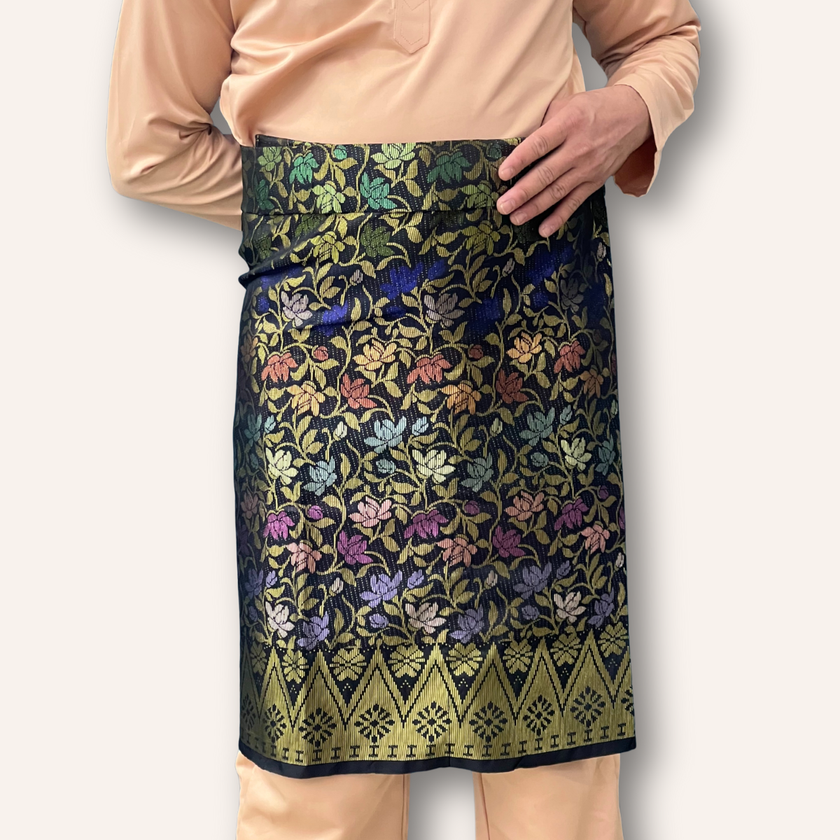 Sampin Instant Black Gold Multicolor Floral Dewasa Lelaki BG3